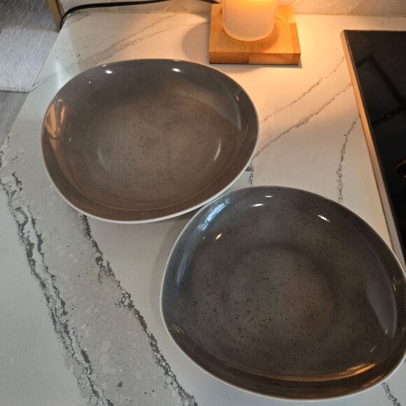 Schonwald Germany Speckled Gray Organic Shape Ceramic Dinnerware Artisanal Finis - Picture 7 of 10